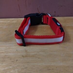 New Red Medium size Rechargeable light up dog collar